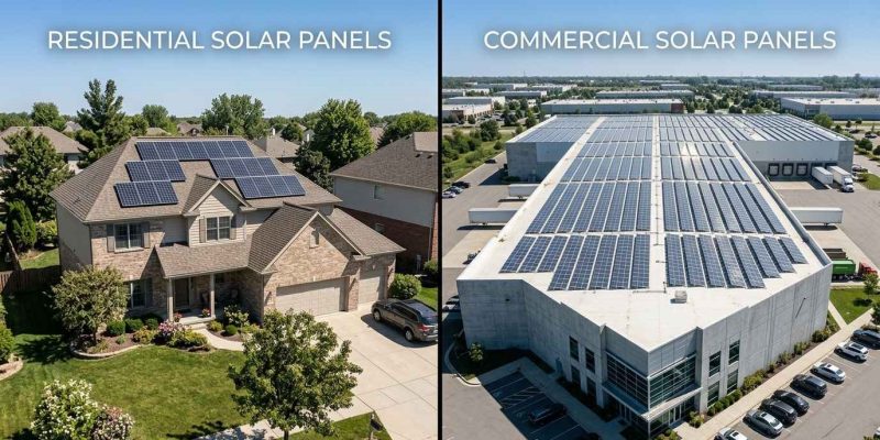 Residential vs. Commercial Solar Panels: A Complete Guide